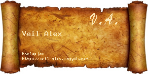 Veil Alex névjegykártya
